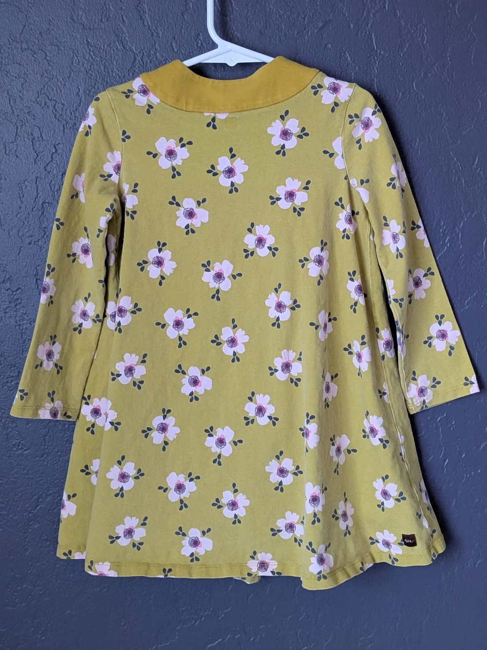 Tea Collection Floral 3/4 -Sleeve Dress with Pink Blossoms